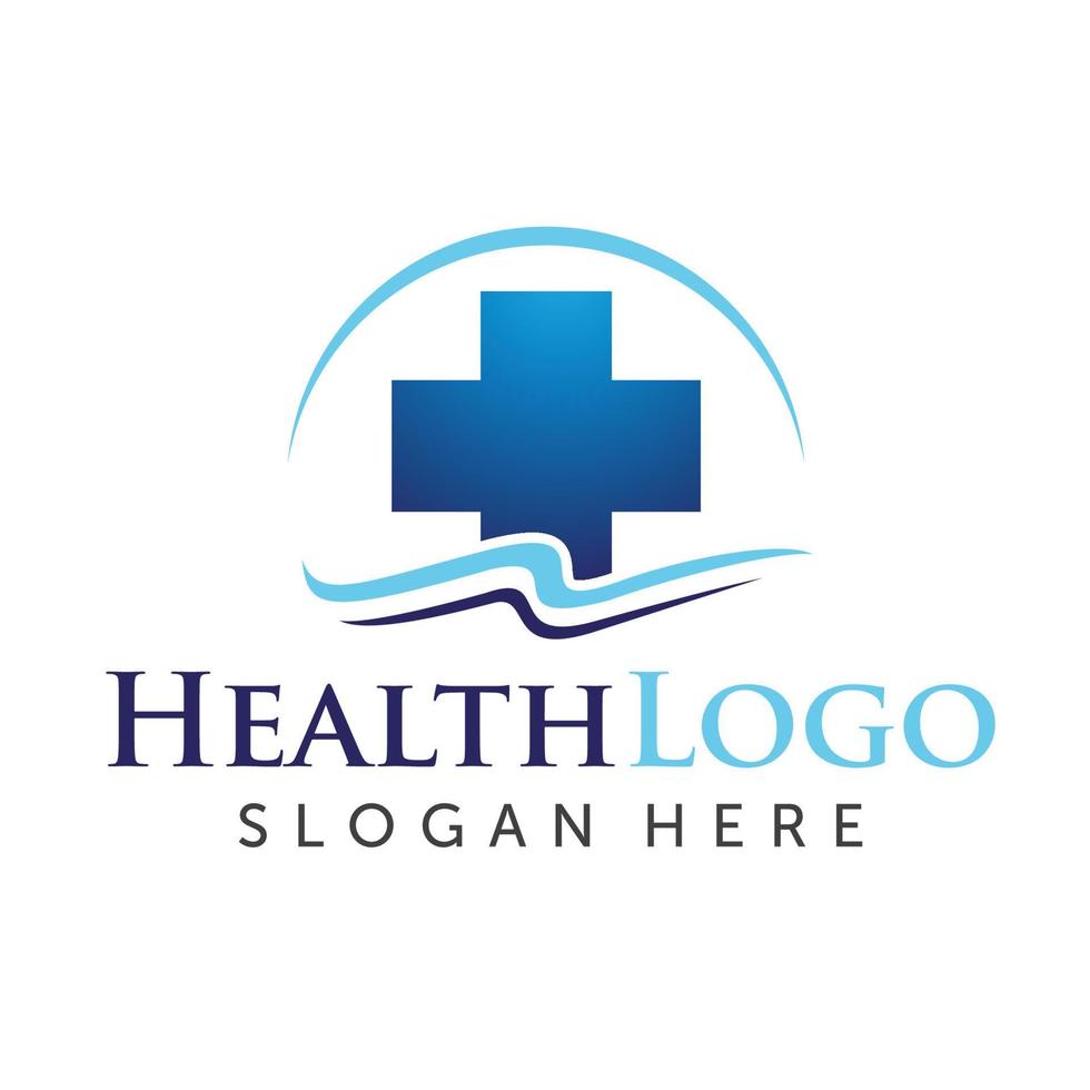 saúde Cuidado logotipo, médico e clínica logotipo vetor