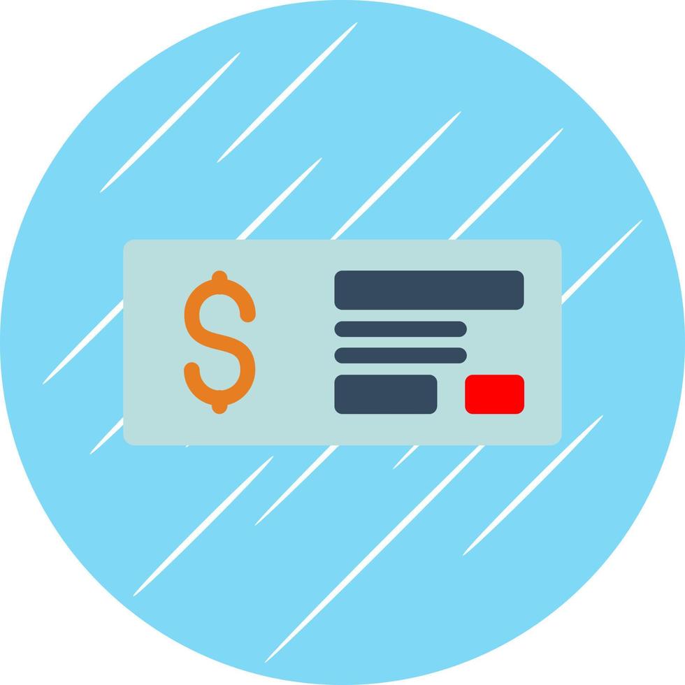 design de ícone de vetor de cheque de dinheiro