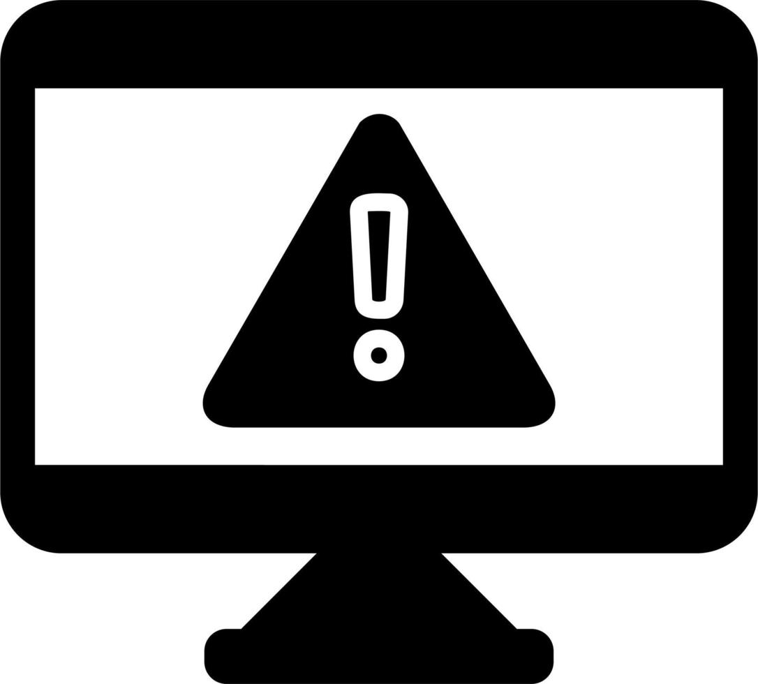 alerta computador vetor ícone