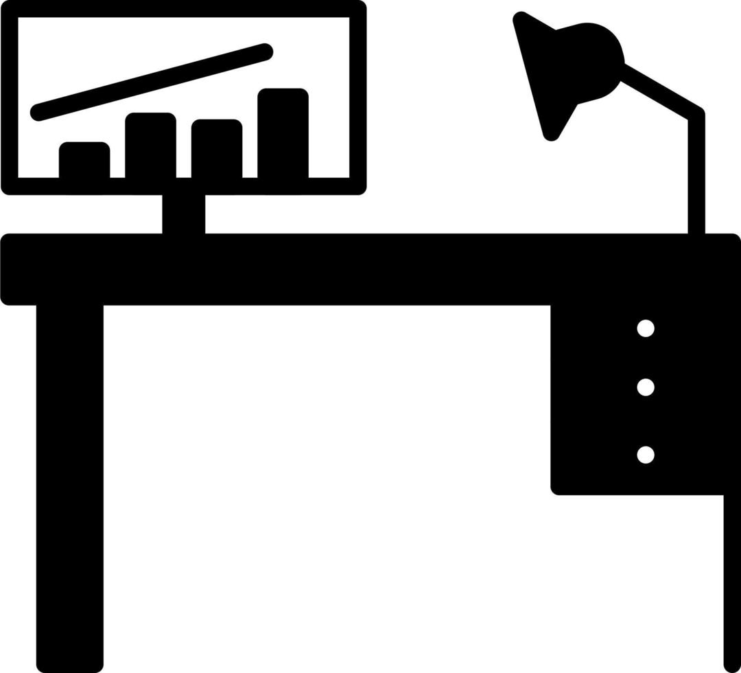 ícone de vetor de mesa de escritório