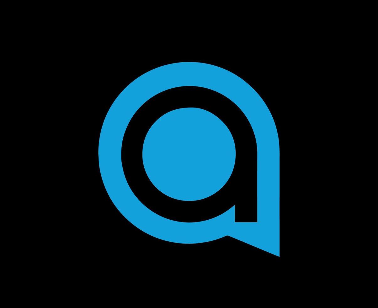 alcatel logotipo marca telefone Móvel símbolo azul Projeto vetor ilustração com Preto fundo