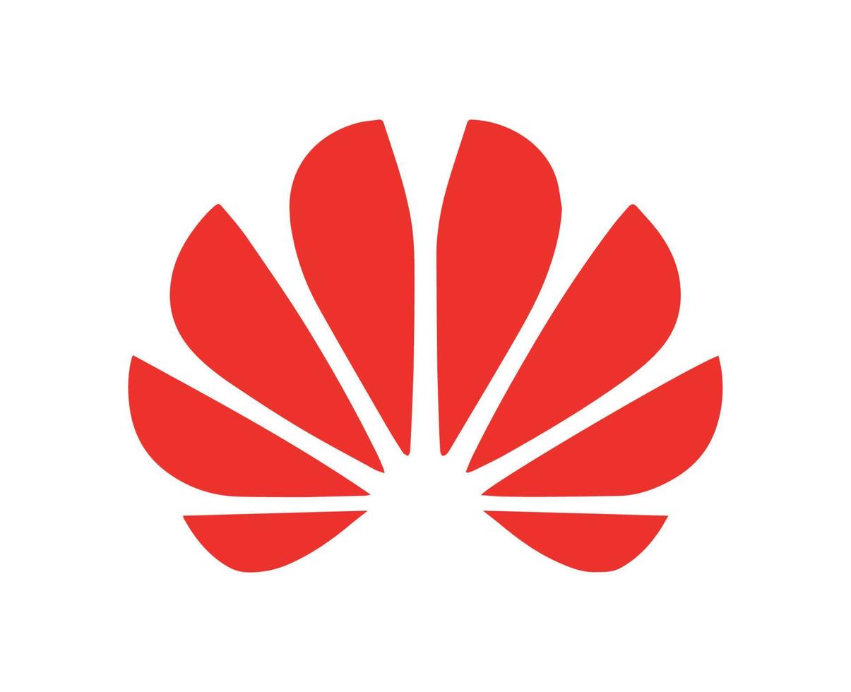 Huawei marca logotipo telefone símbolo vermelho Projeto China Móvel vetor ilustração