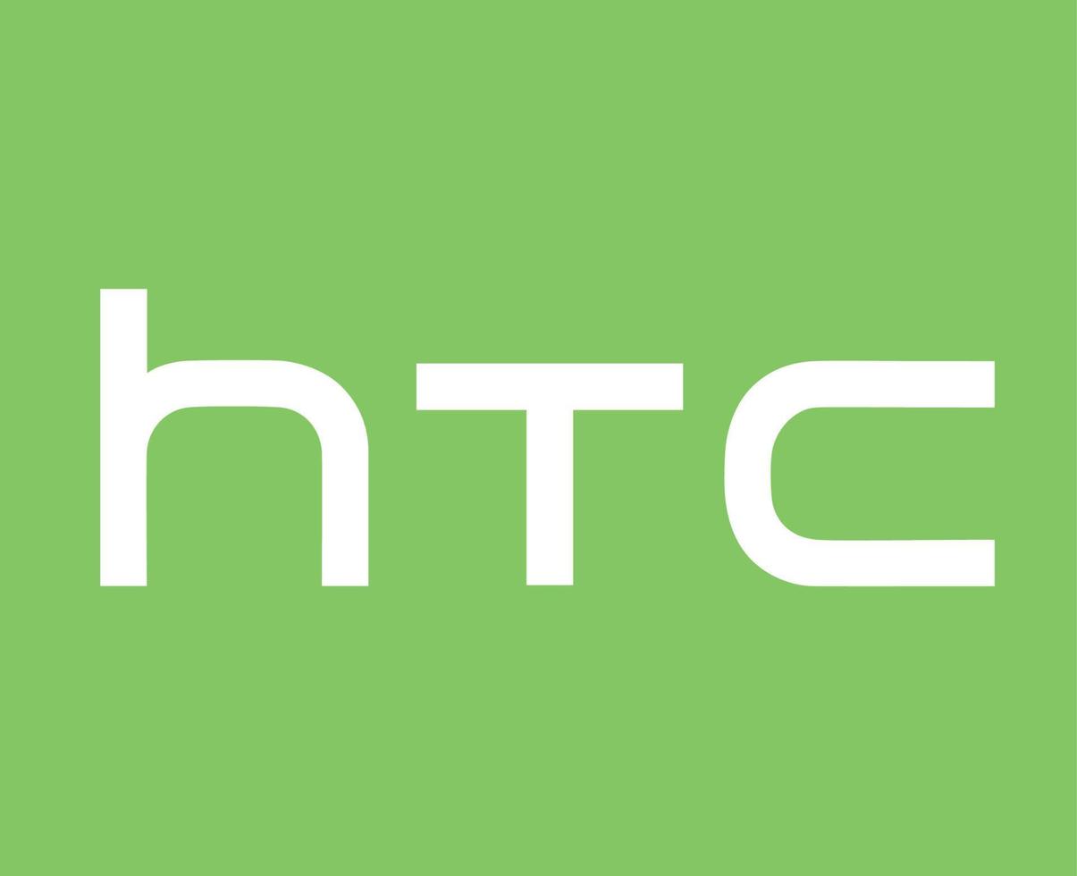 htc marca logotipo telefone símbolo nome branco Projeto Taiwan Móvel vetor ilustração com verde fundo