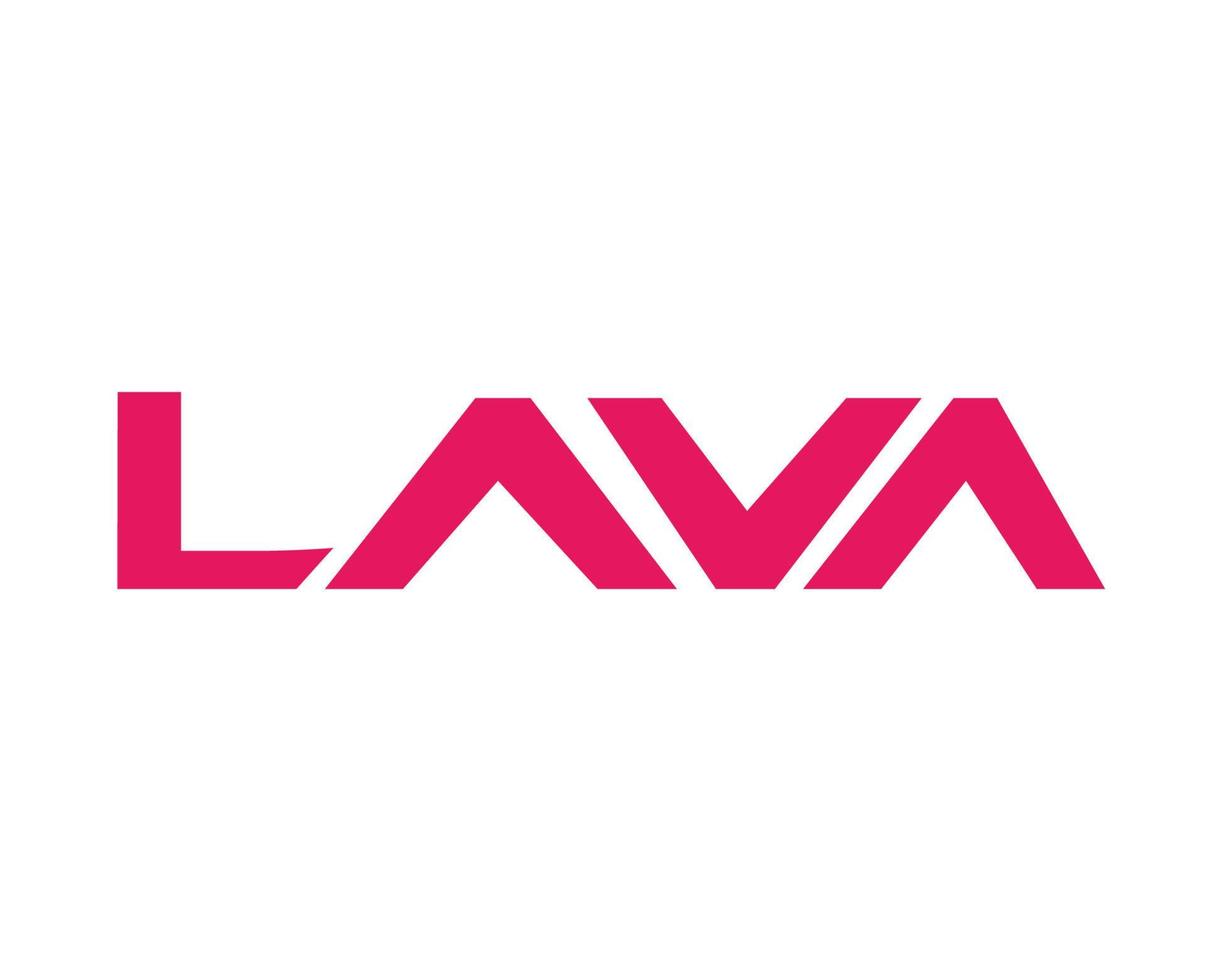 lava marca logotipo telefone símbolo nome Rosa Projeto Índia Móvel vetor ilustração