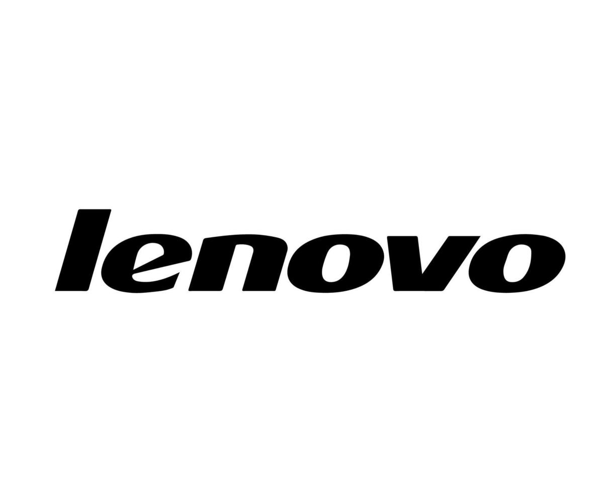 Lenovo marca logotipo telefone símbolo nome Preto Projeto China Móvel vetor ilustração