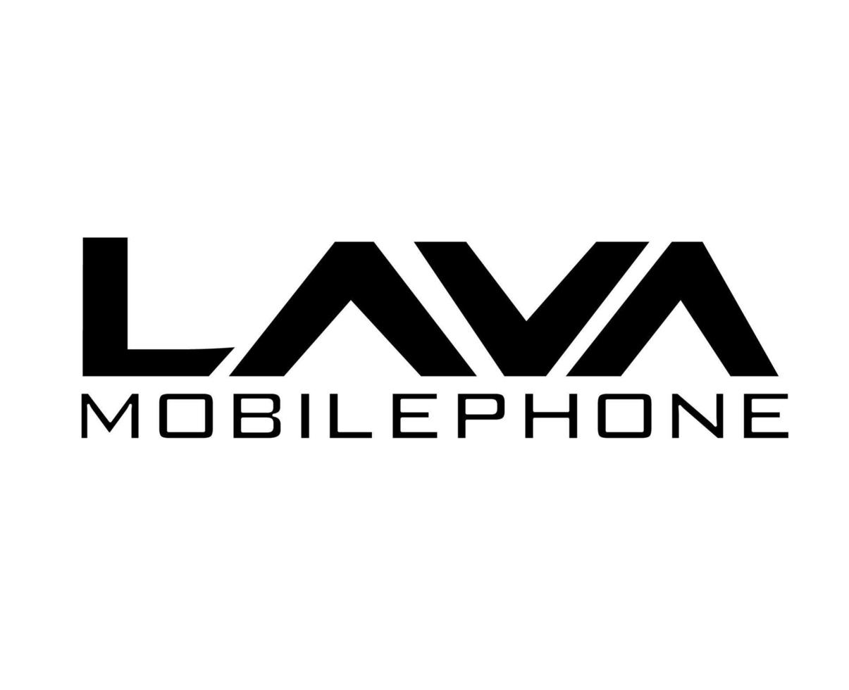 lava marca logotipo telefone símbolo Preto Projeto Índia Móvel vetor ilustração