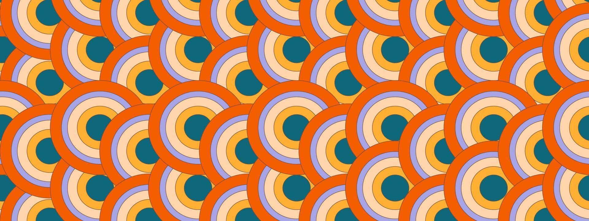 Década de 1970 retro padronizar. groovy abstrato psicodélico fundo. anos setenta estilo. hippie estética. vetor ilustração ano 2000