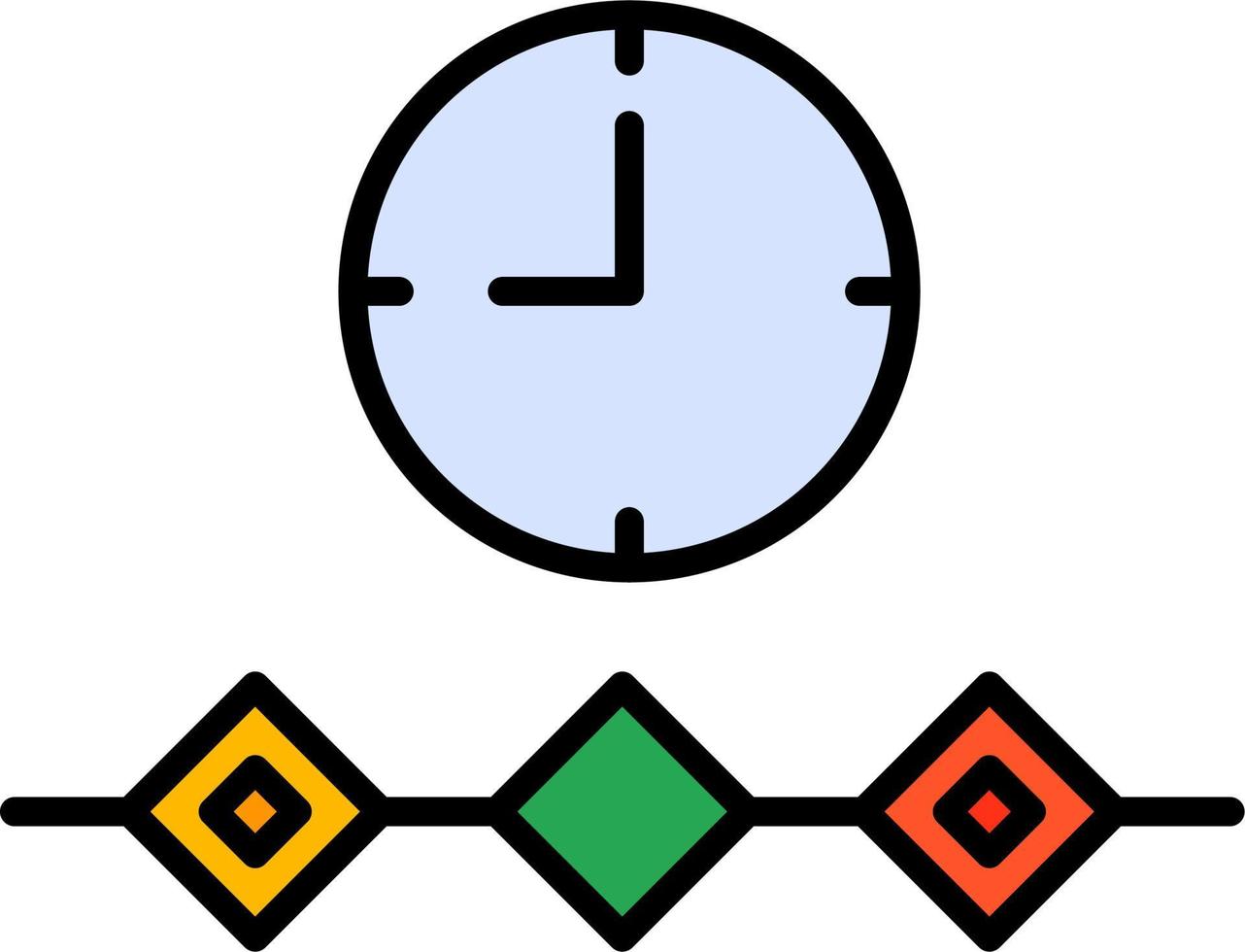 ícone de vetor de linha do tempo