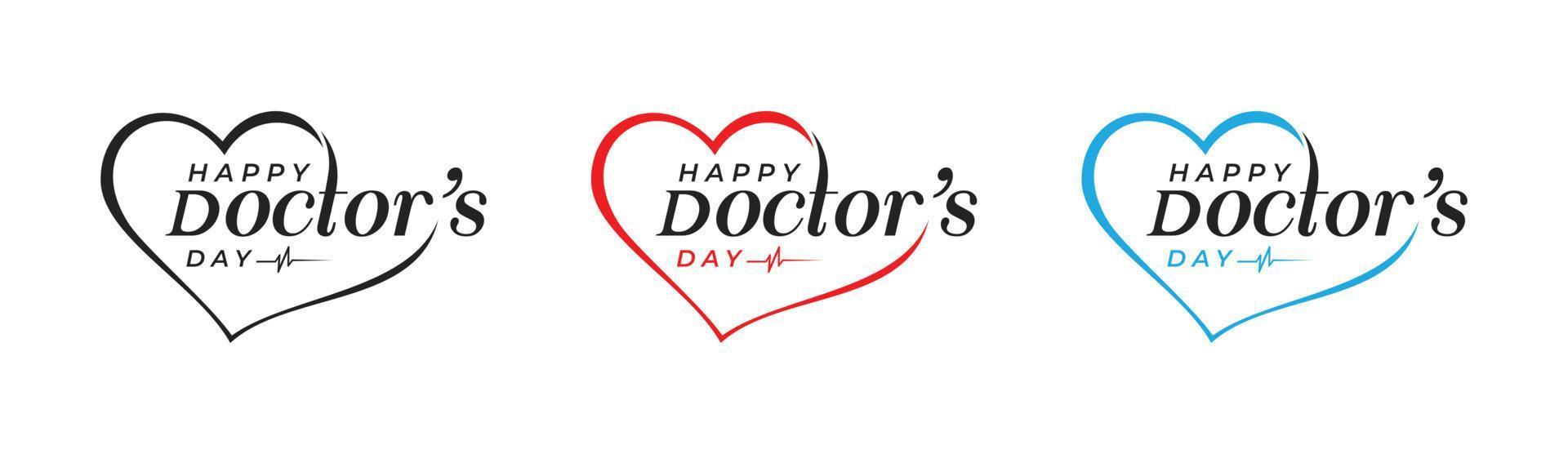 mundo, internacional ou mundo feliz médico dia plano vetor logotipo projeto, amor coração médicos dia