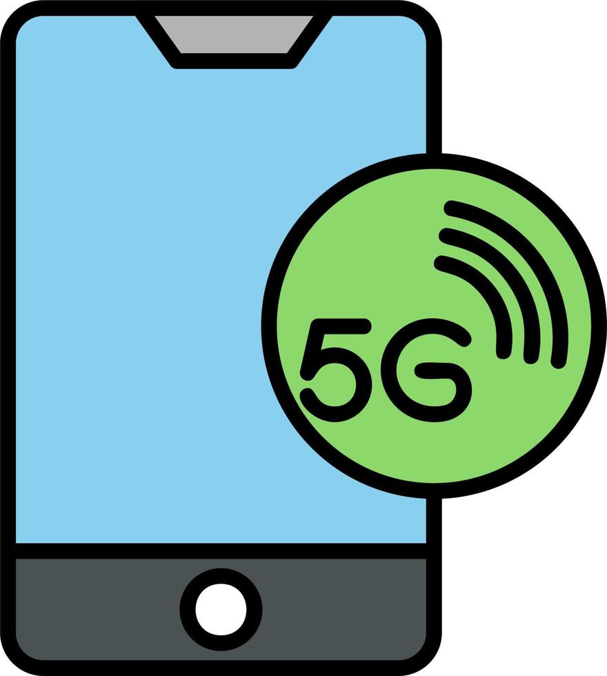 5g rede em Smartphone vetor ícone