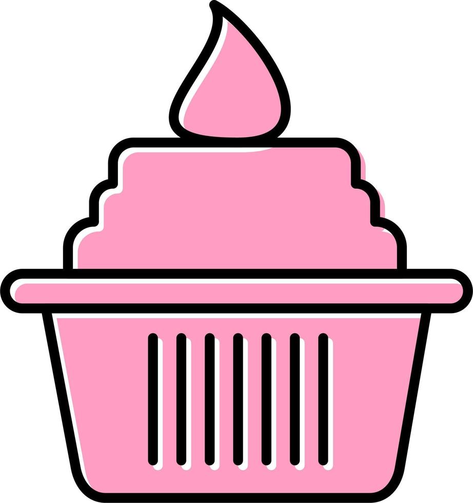 ícone de vetor de cupcake