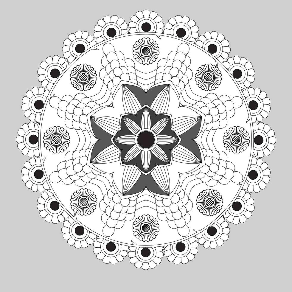 padrão circular em forma de mandala, ornamento decorativo em estilo oriental, desenho de mandala ornamental, fundo de vetor livre