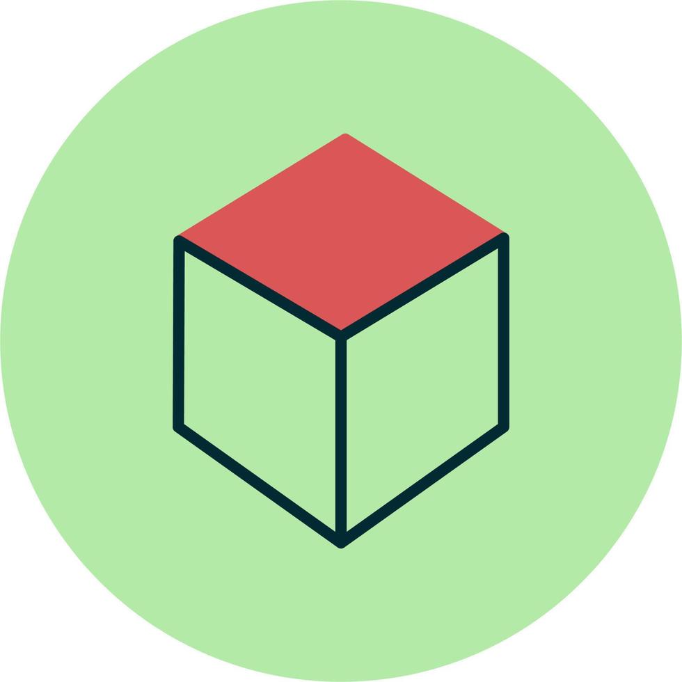 ícone de vetor de cubo