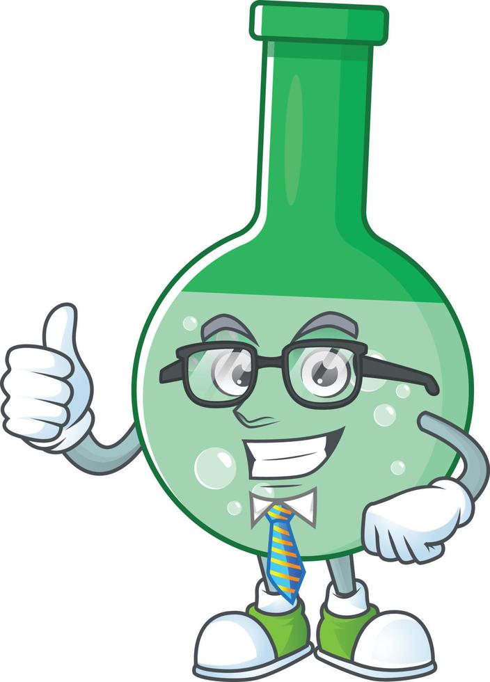 verde químico garrafa desenho animado personagem vetor