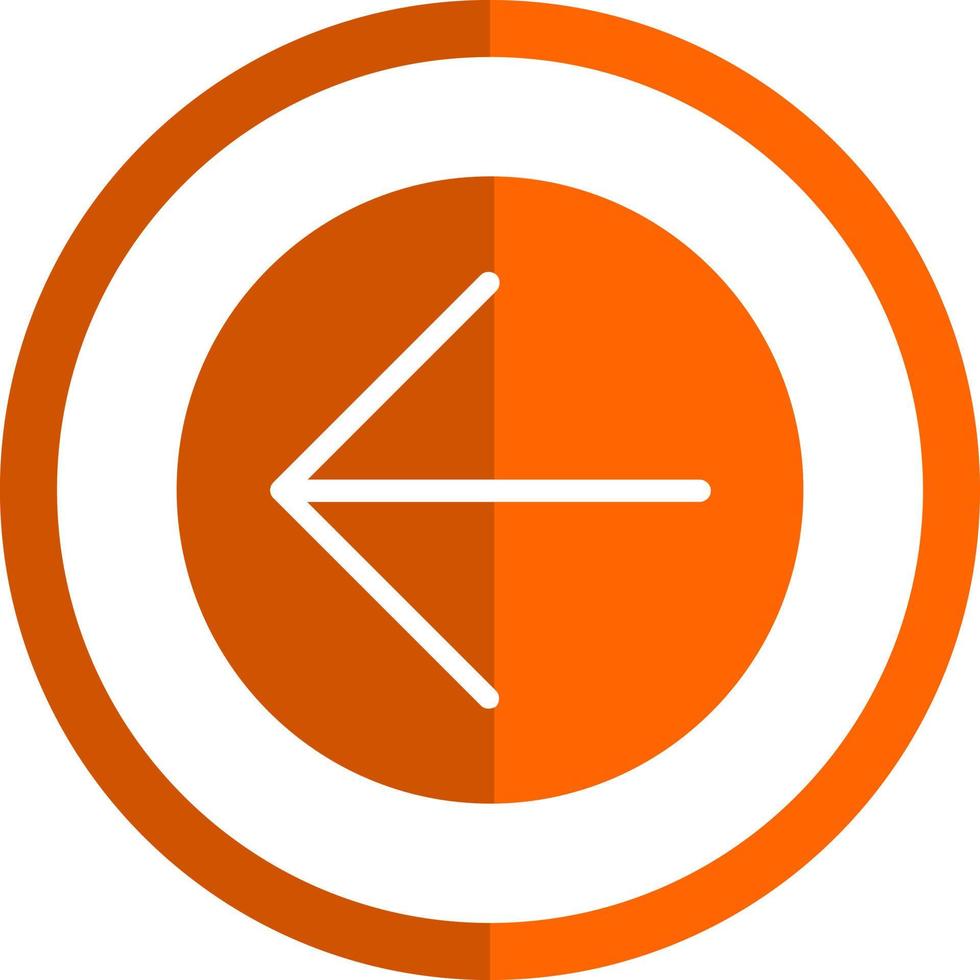 design de ícone do vetor esquerdo do círculo de seta