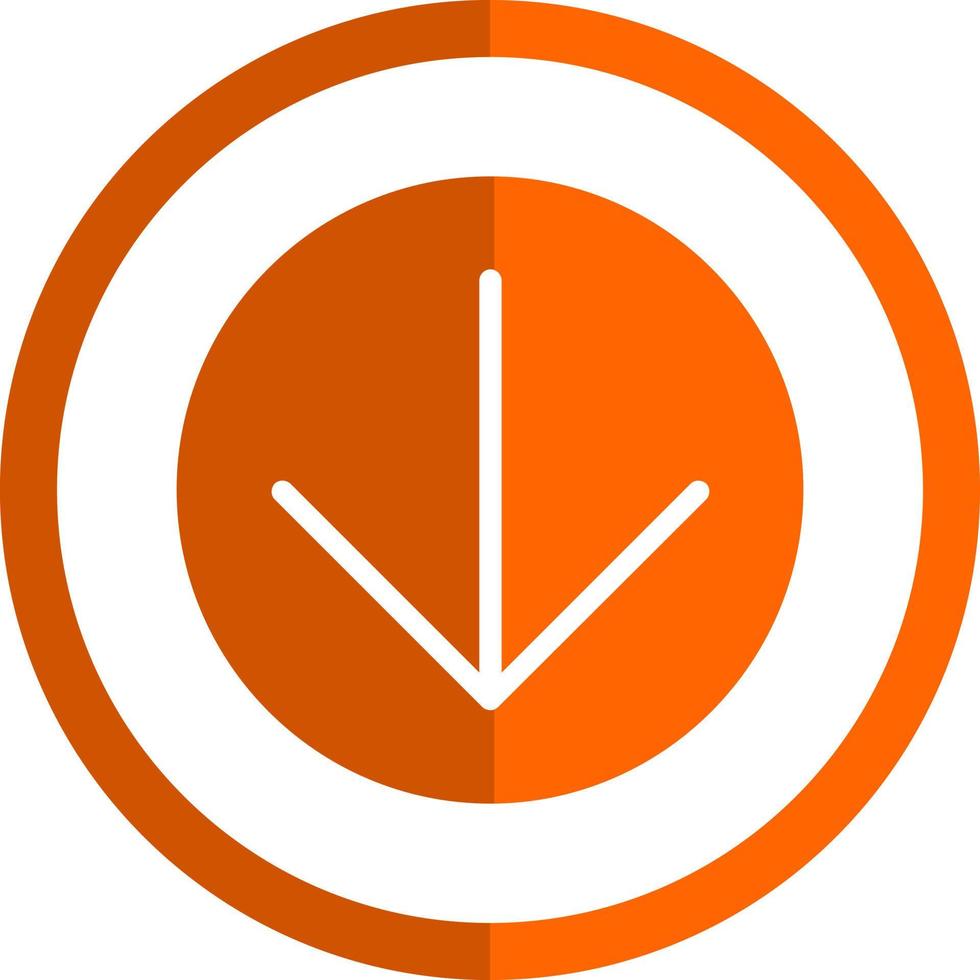 seta círculo para baixo design de ícone vetorial vetor