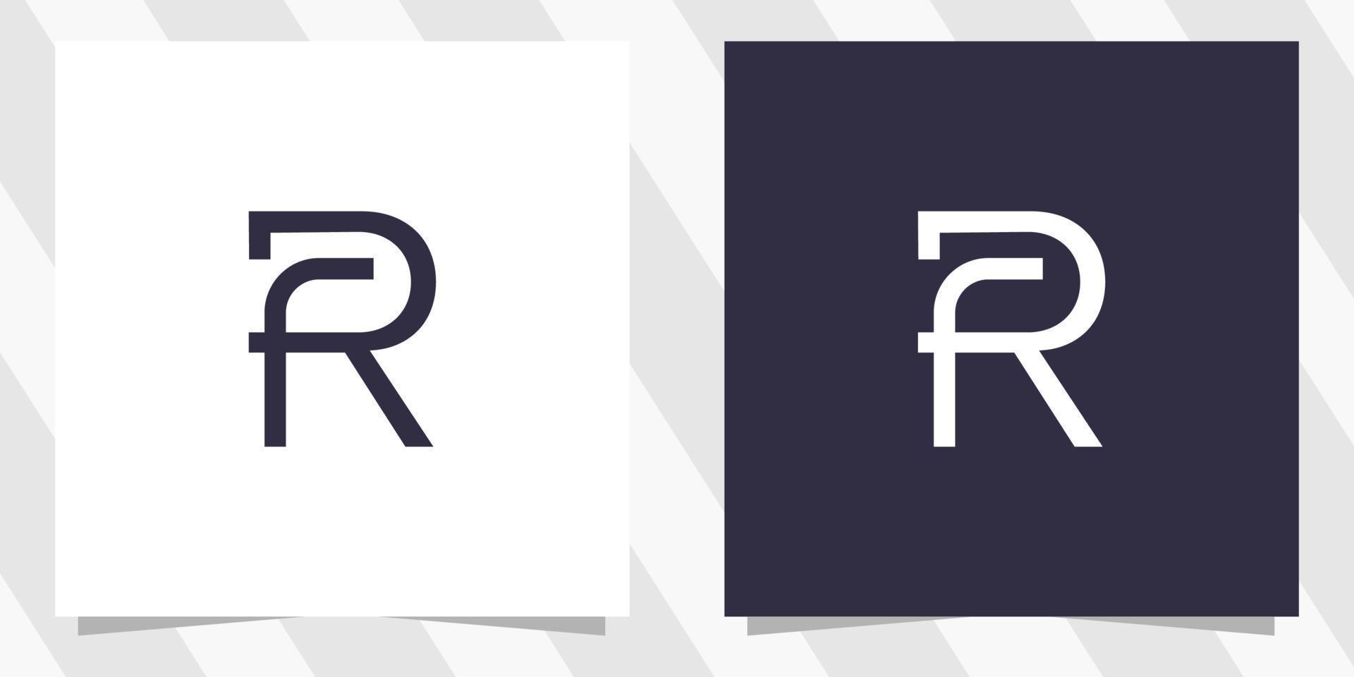 carta fr rf logotipo Projeto vetor