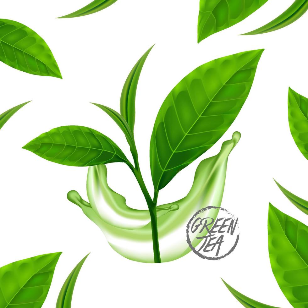 Prêmio verde chá para Boa saúde vetor ilustração.