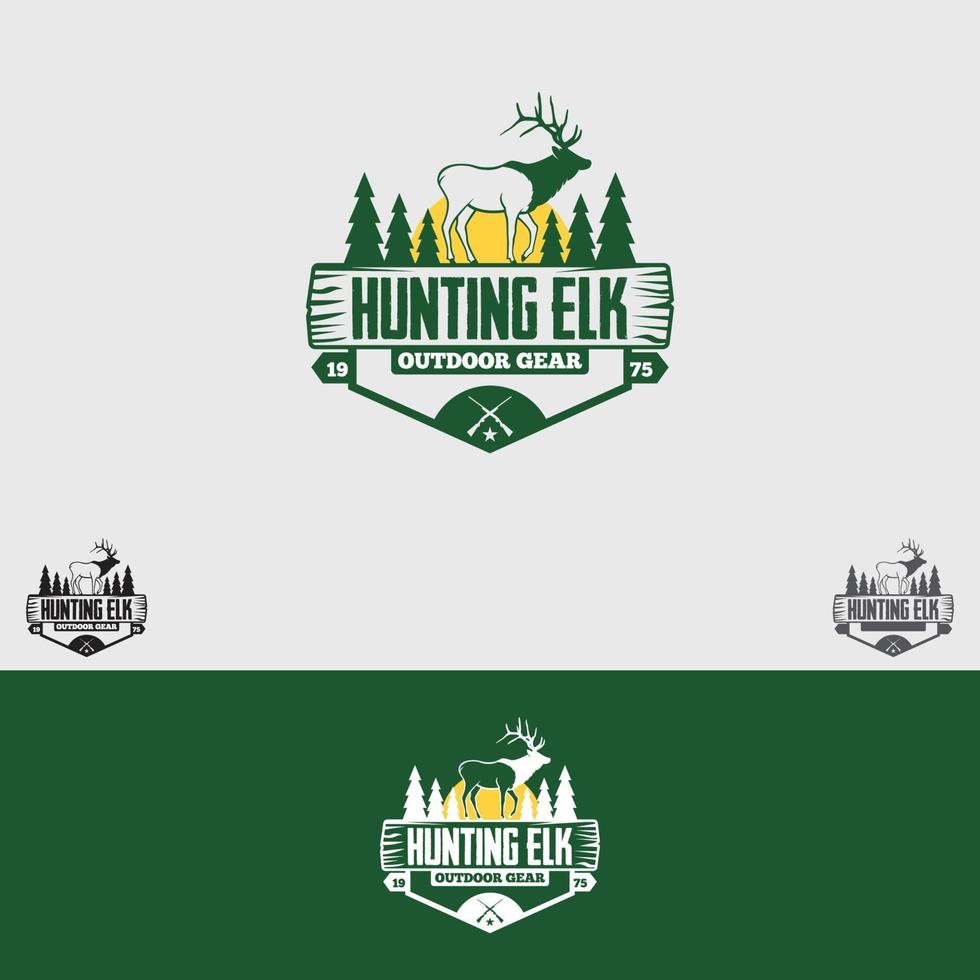 modelo de design de logotipo do clube de caça vetor
