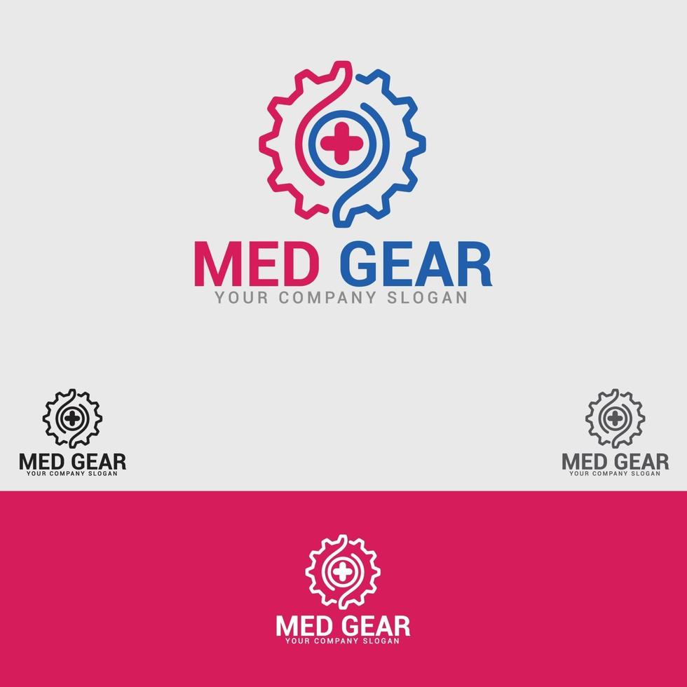 logotipo de equipamento médico vetor