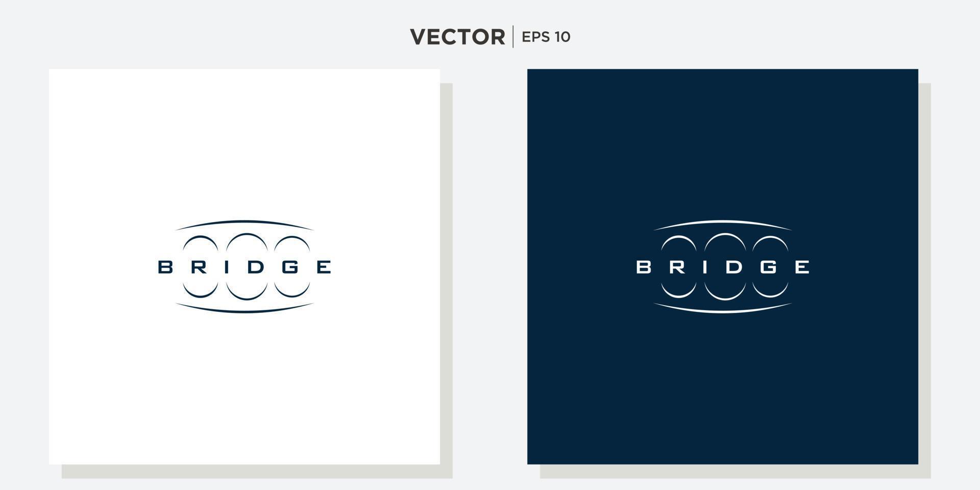 ilustração de ícone de vetor de logotipo de ponte