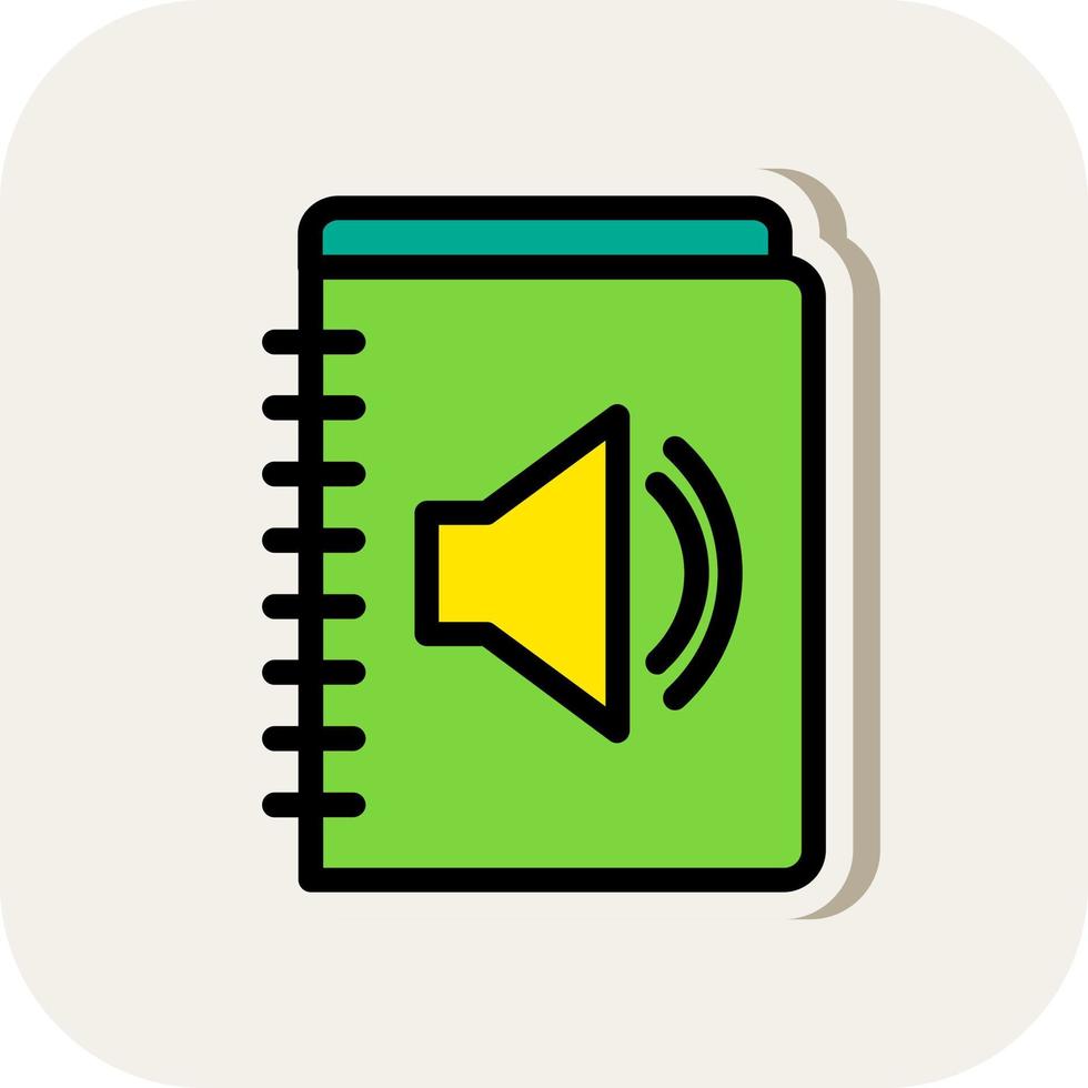 design de ícone de vetor de descrição de áudio