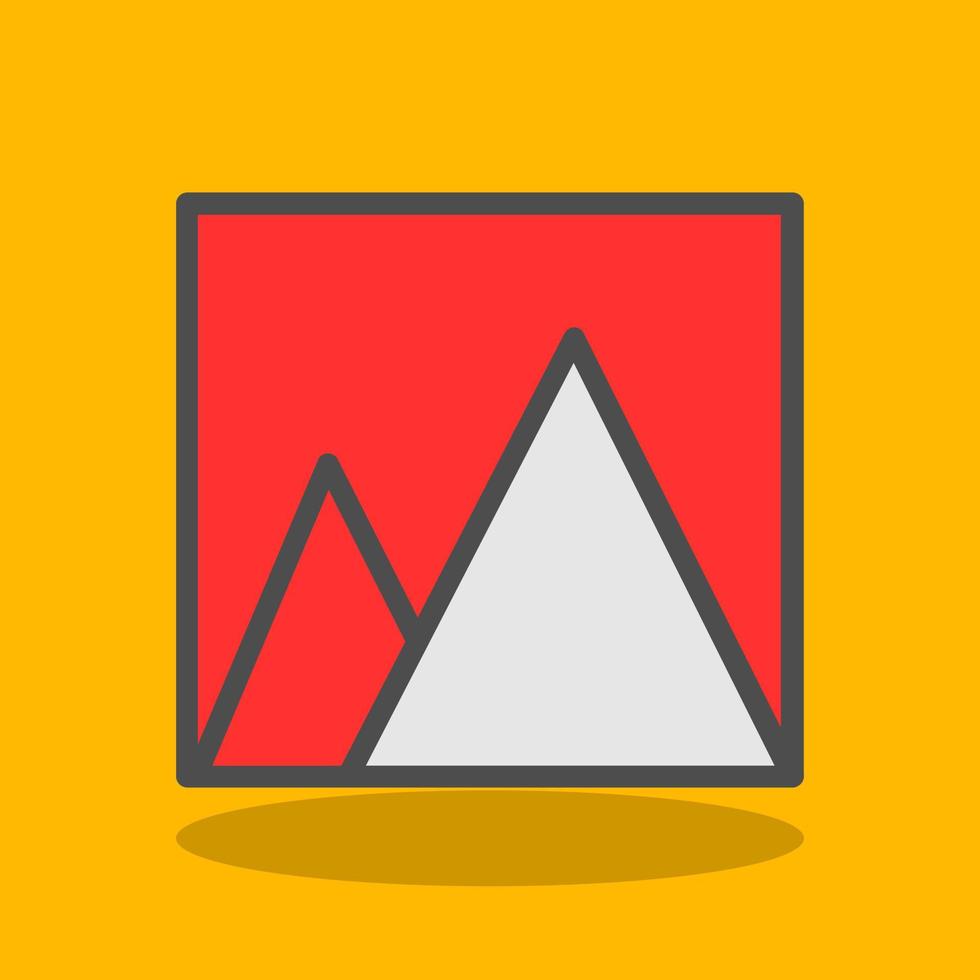design de ícone de vetor de montanha