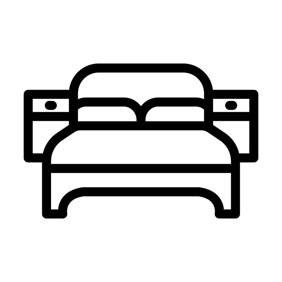design de ícone de cama vetor