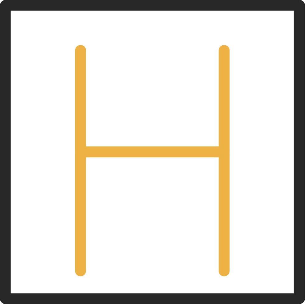 h design de ícone vetorial quadrado vetor