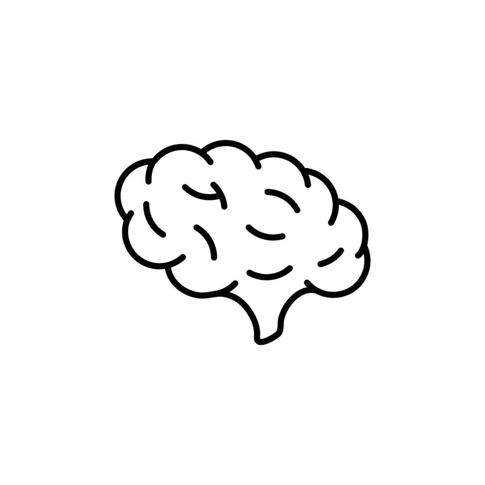 cérebro médico isolado em branco fundo. mínimo Projeto. vetor ilustração
