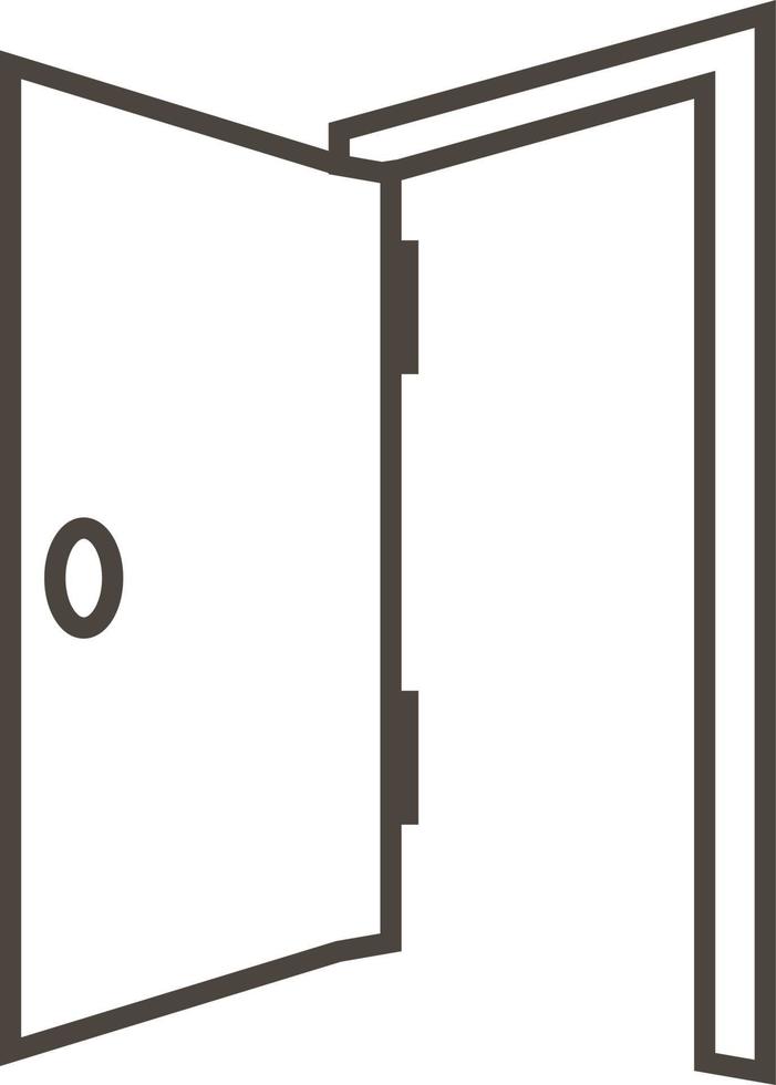 porta, abrir, ícone dentro na moda esboço estilo isolado em branco fundo. porta símbolo para seu rede local projeto, logotipo, aplicativo, ui. vetor ilustração, eps10. - vetor em branco fundo