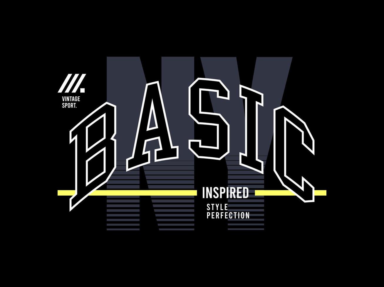 nyc básico, Projeto camiseta streetwear roupas, vetor tipografia, perfeito para moderno vestuário