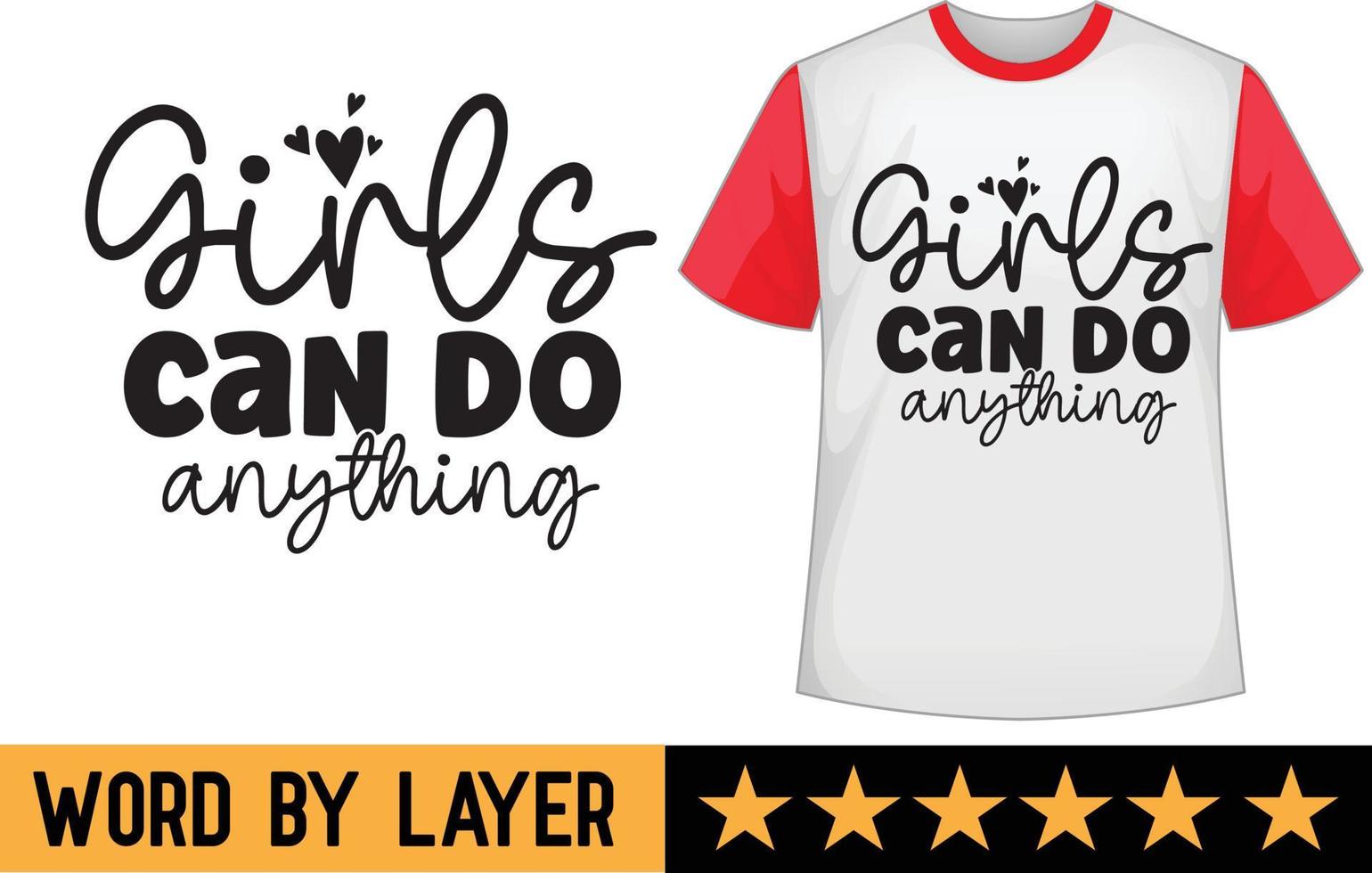 meninas pode Faz qualquer coisa SVG t camisa Projeto vetor