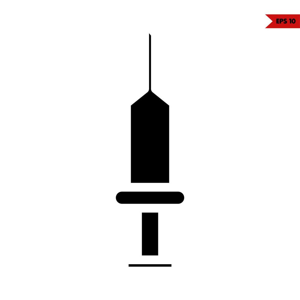 ícone de glifo de injeção vetor