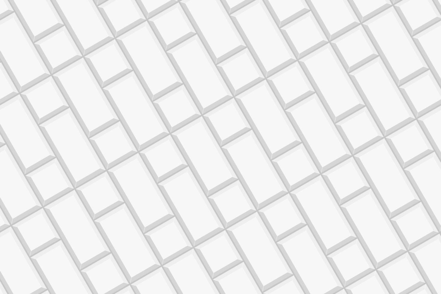 branco retângulos e quadrados azulejos dentro diagonal arranjo. cerâmico ou pedra tijolo parede fundo. cozinha backsplash, banheiro chão, fachada decoração desatado padronizar vetor