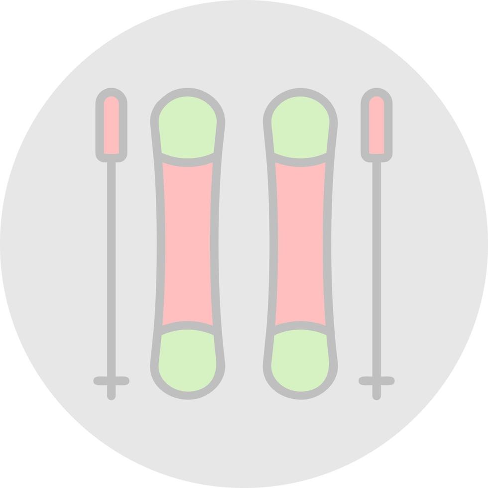 design de ícone de vetor de esqui