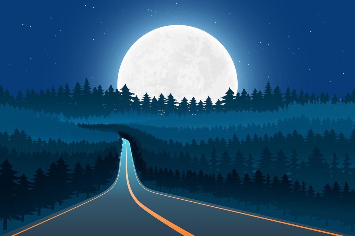 lua natureza paisagem fundo ilustração vetorial vetor