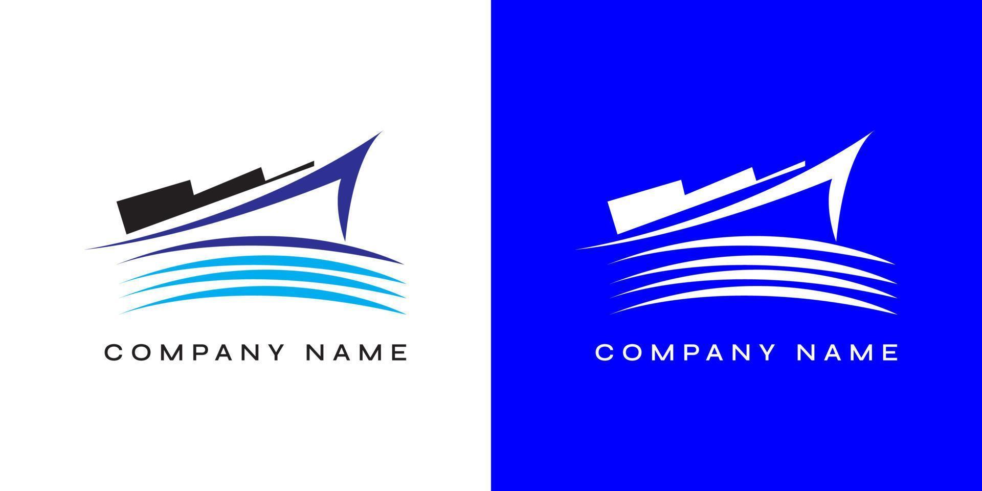 simples navio logotipo com moderno conceito vetor