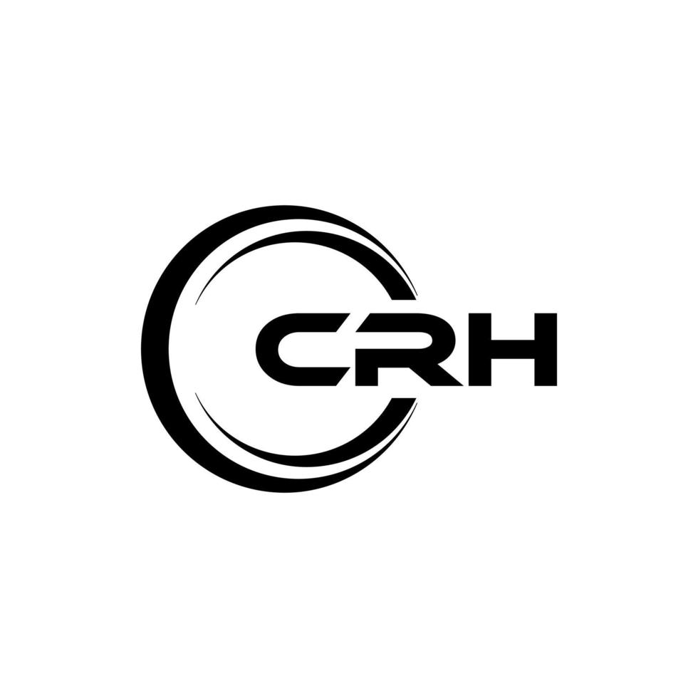 crh carta logotipo Projeto dentro ilustração. vetor logotipo, caligrafia desenhos para logotipo, poster, convite, etc.