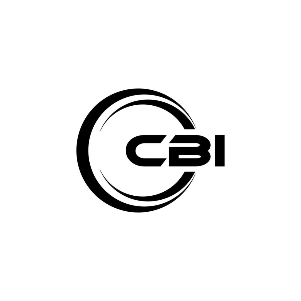 design do logotipo da carta cbi na ilustração. logotipo vetorial, desenhos de caligrafia para logotipo, pôster, convite, etc. vetor