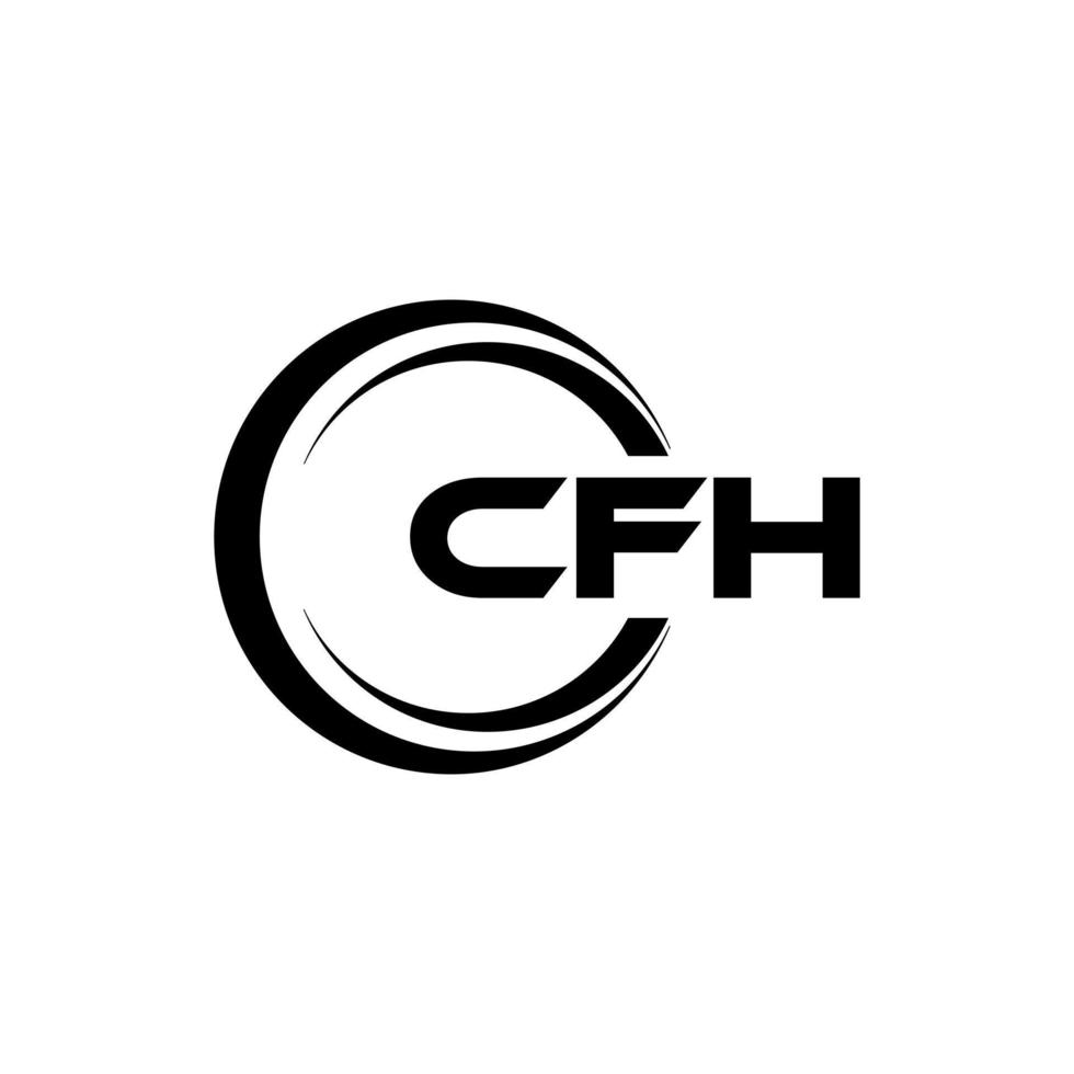 cfh carta logotipo Projeto dentro ilustração. vetor logotipo, caligrafia desenhos para logotipo, poster, convite, etc.