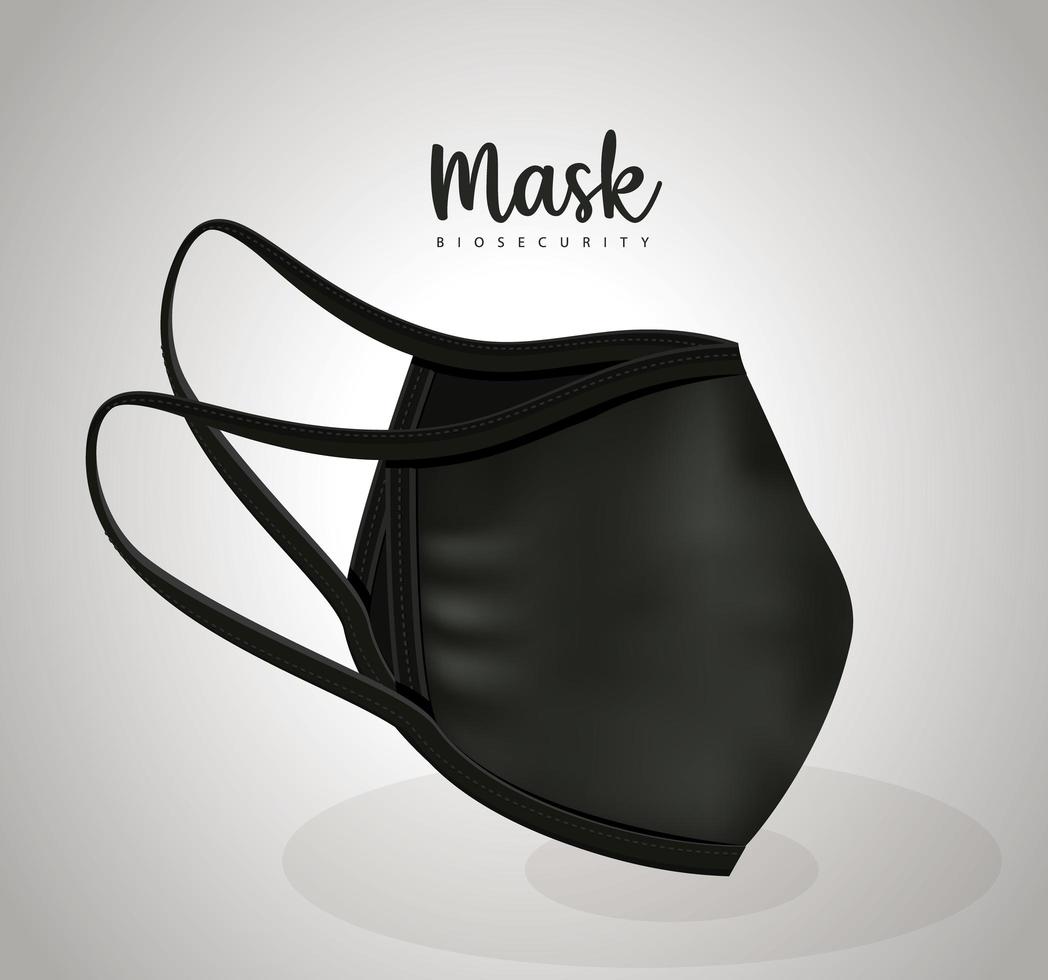 desenho de vetor de máscara médica preta