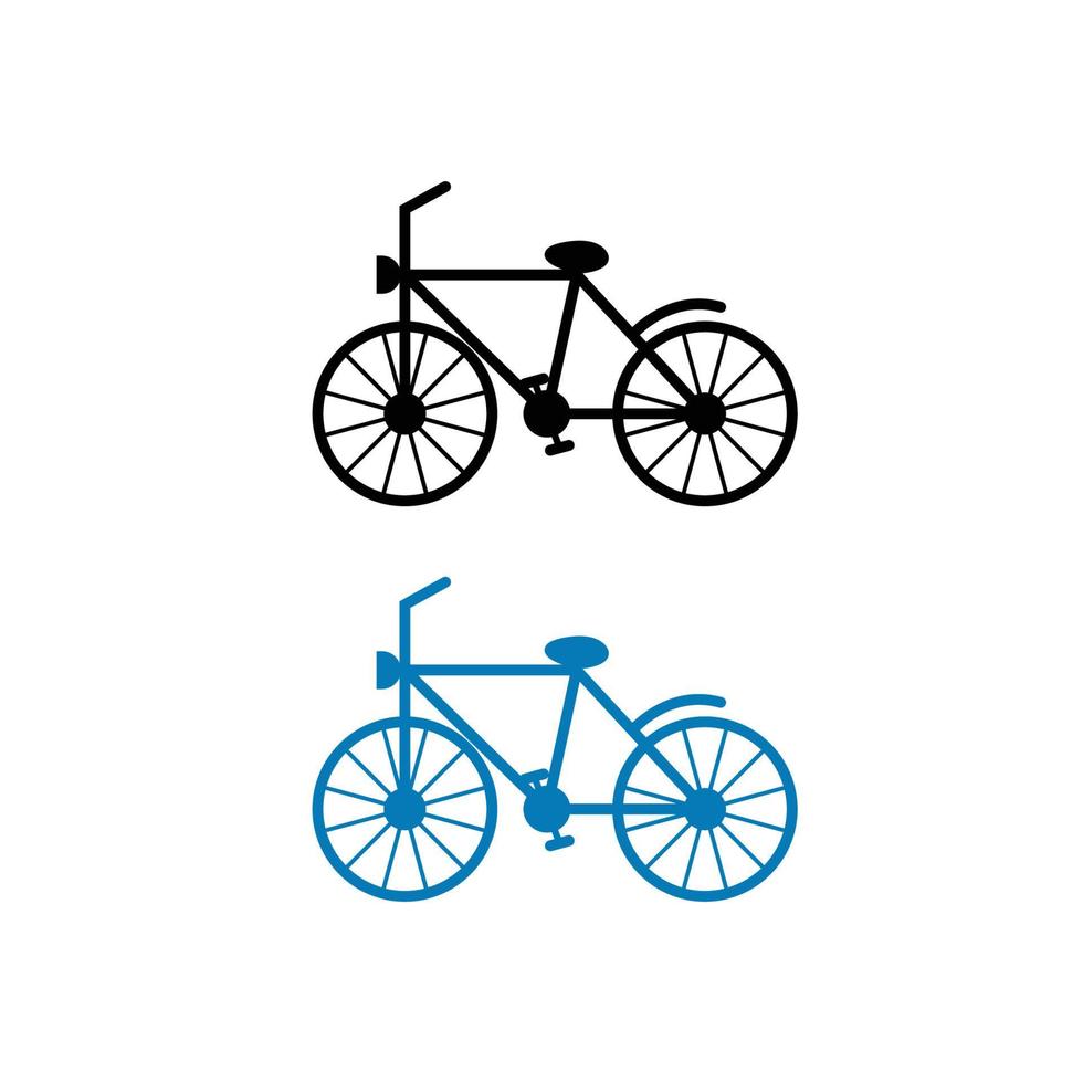 bicicleta logotipo ícone ilustração colorida e contornobicicleta logotipo ícone ilustração colorida e esboço vetor