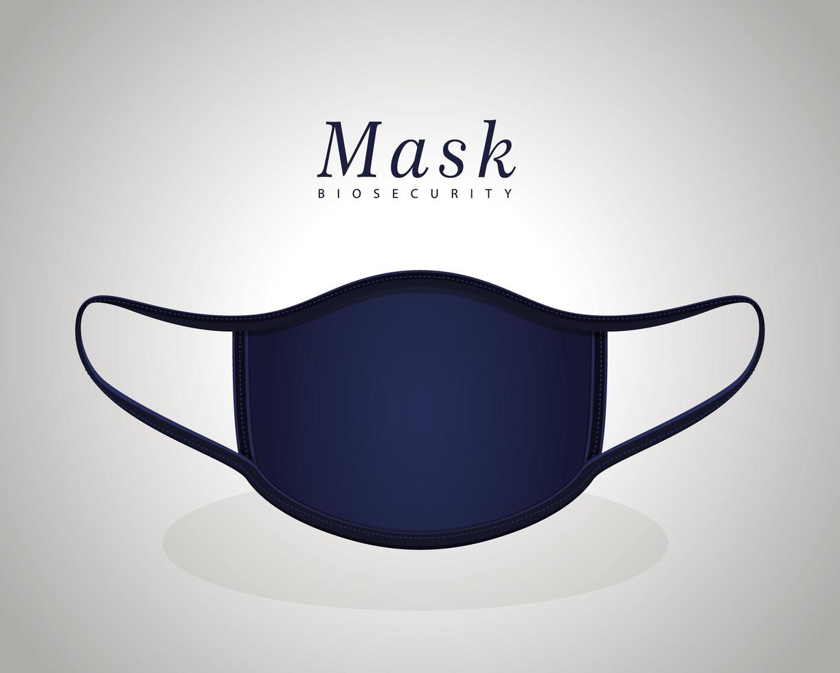 design de vetor de máscara médica azul