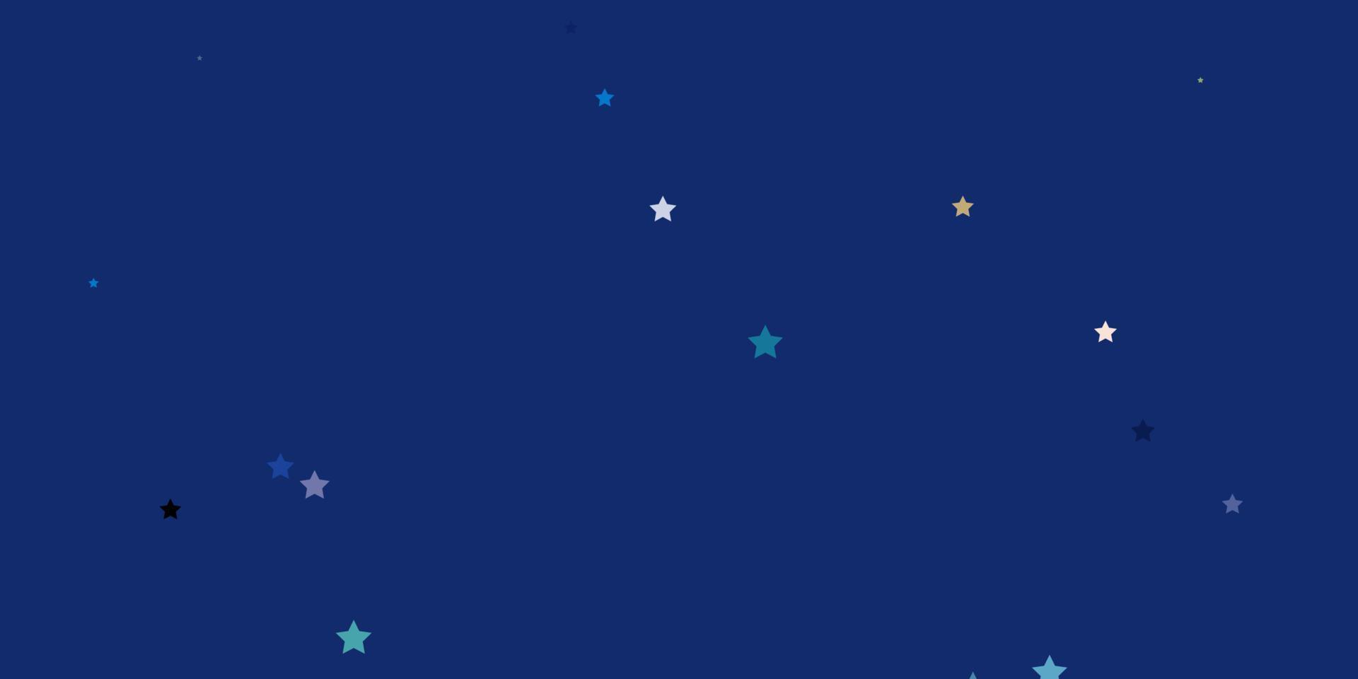 layout de vetor de azul escuro e amarelo com estrelas brilhantes.