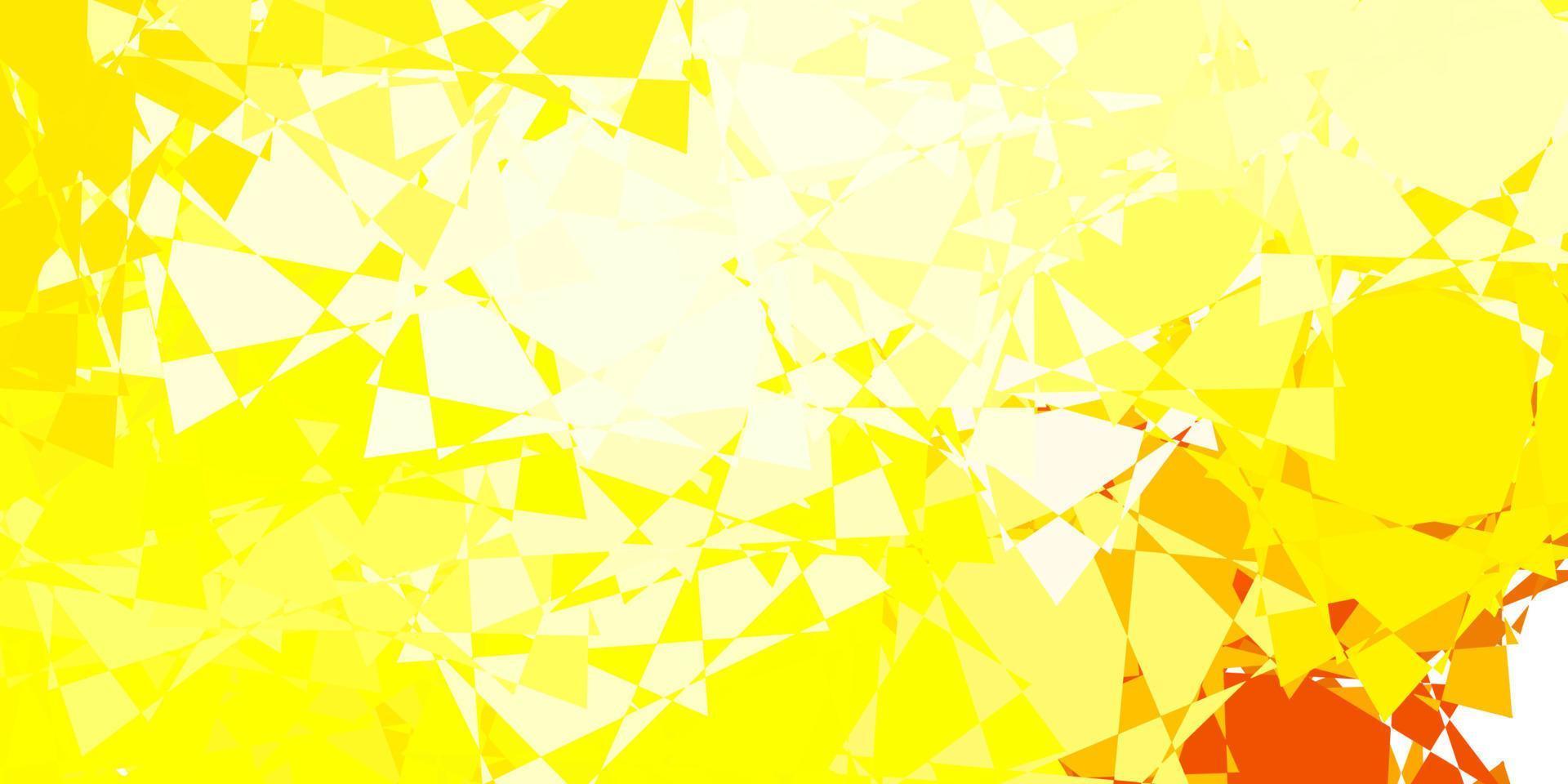 modelo de vetor amarelo escuro com formas de triângulo.