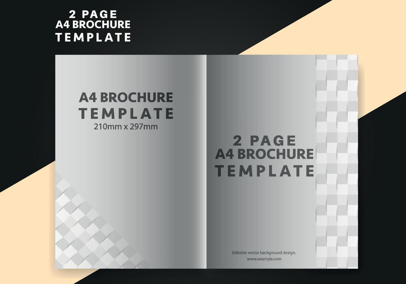 duplo folheto Projeto. a4 abstrato o negócio folheto modelo. criativo Projeto marketing folheto modelo com texto espaço. vetor