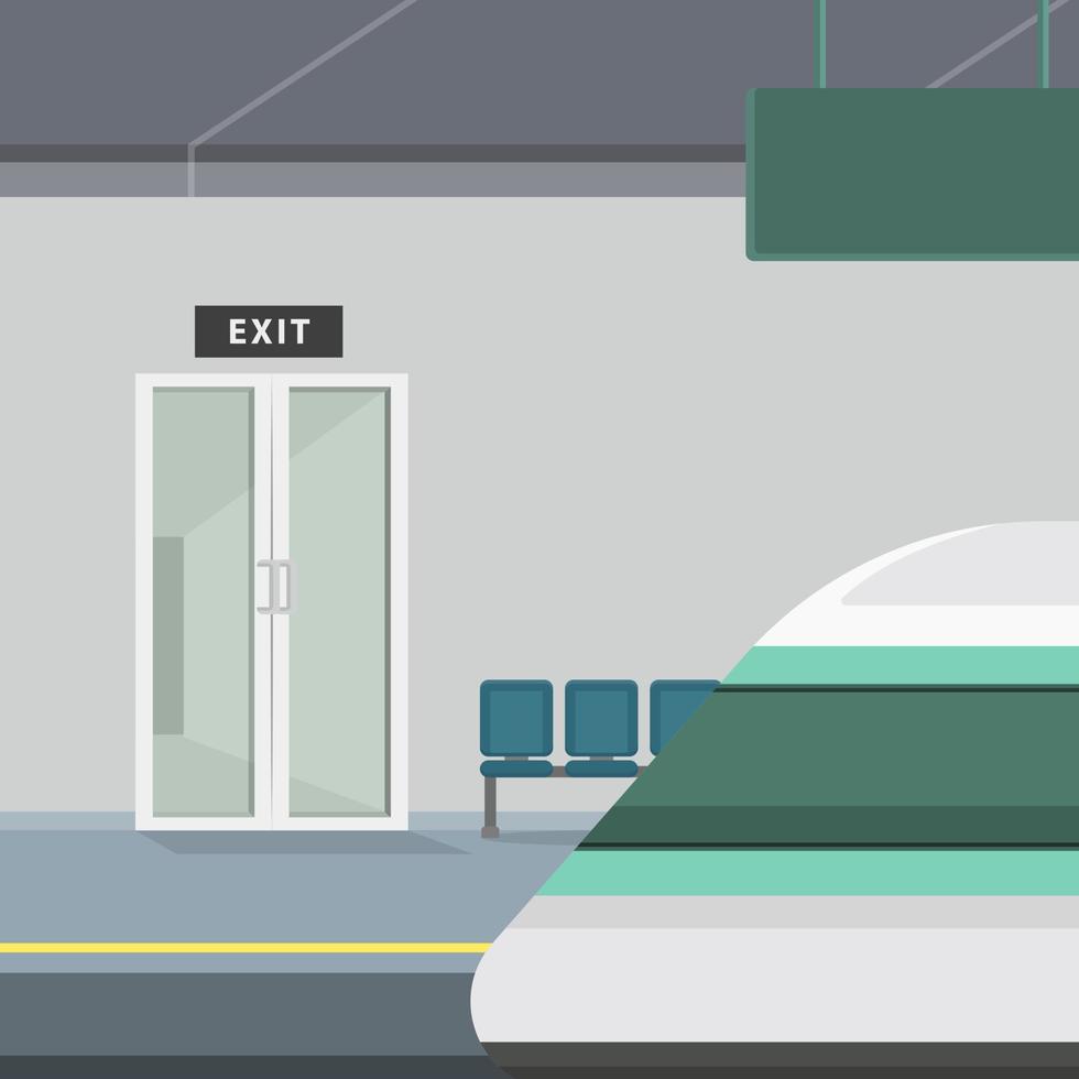 trem estação vetor plano ilustração