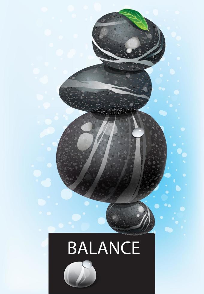 equilibrado conceito com pedra vetor