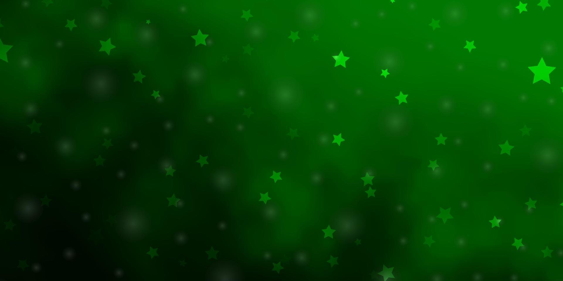 padrão de vetor verde claro com estrelas abstratas.